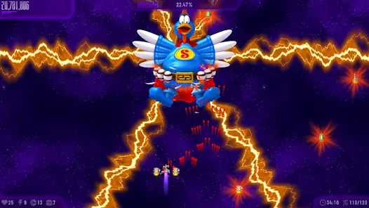 لقطة من لعبة Chicken Invaders 4